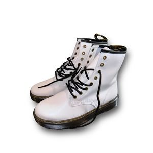 Dr. Martens Women's Combat Boots (White) NWOT Size: USM 8